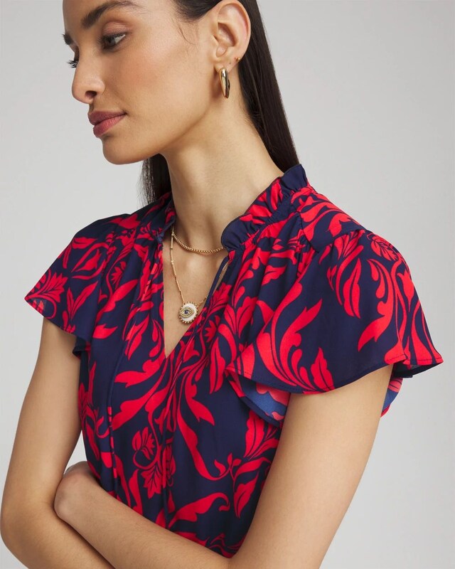 Scrolls Smock Waist Tiered Maxi Dress - image 4